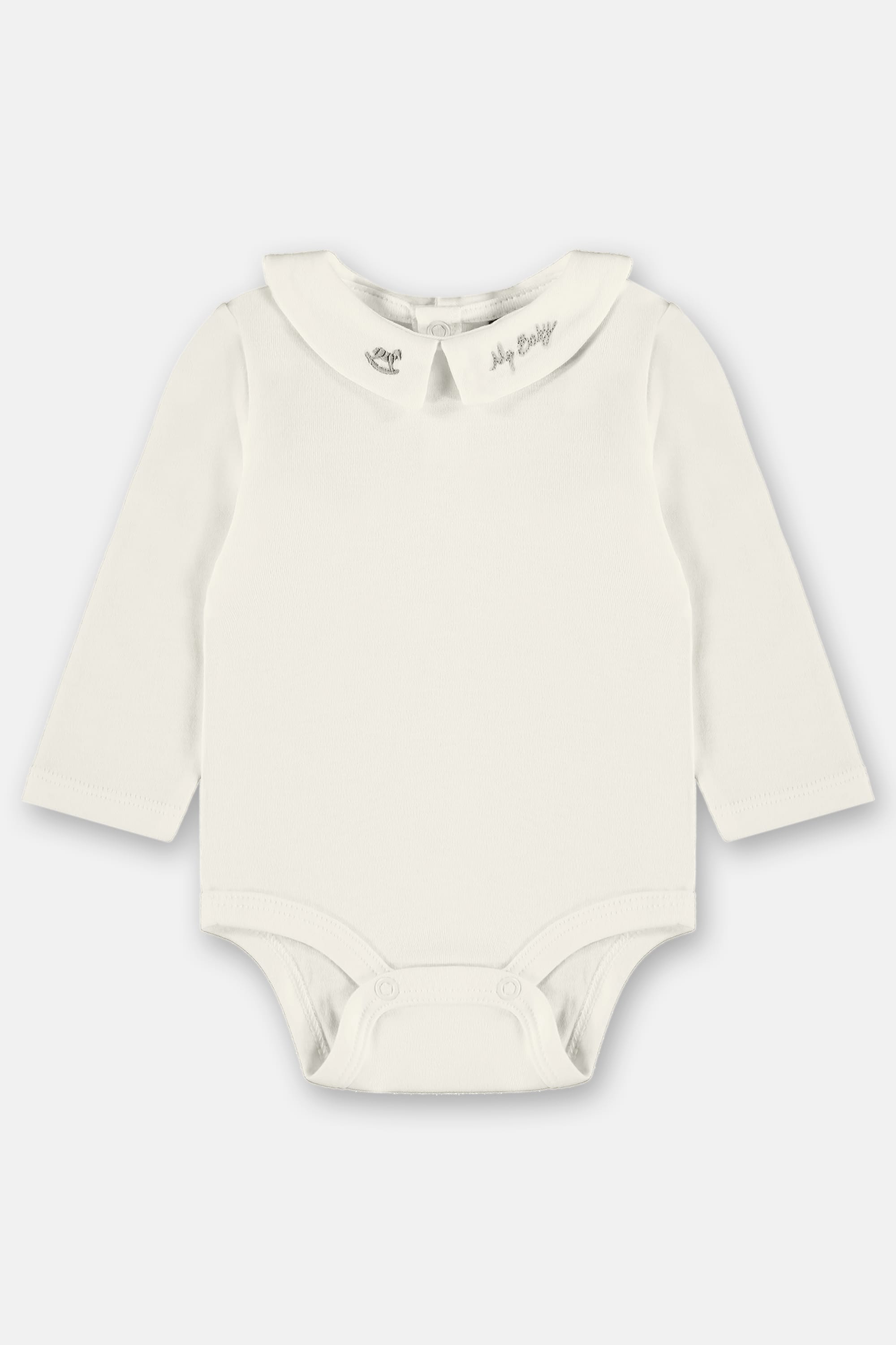 Conjunto Bebê Unissex Body e Calça em Suedine Pima (Off White) Up Baby - Imagem 7